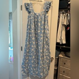 A New Day Blue Floral Maxi Dress Size Small